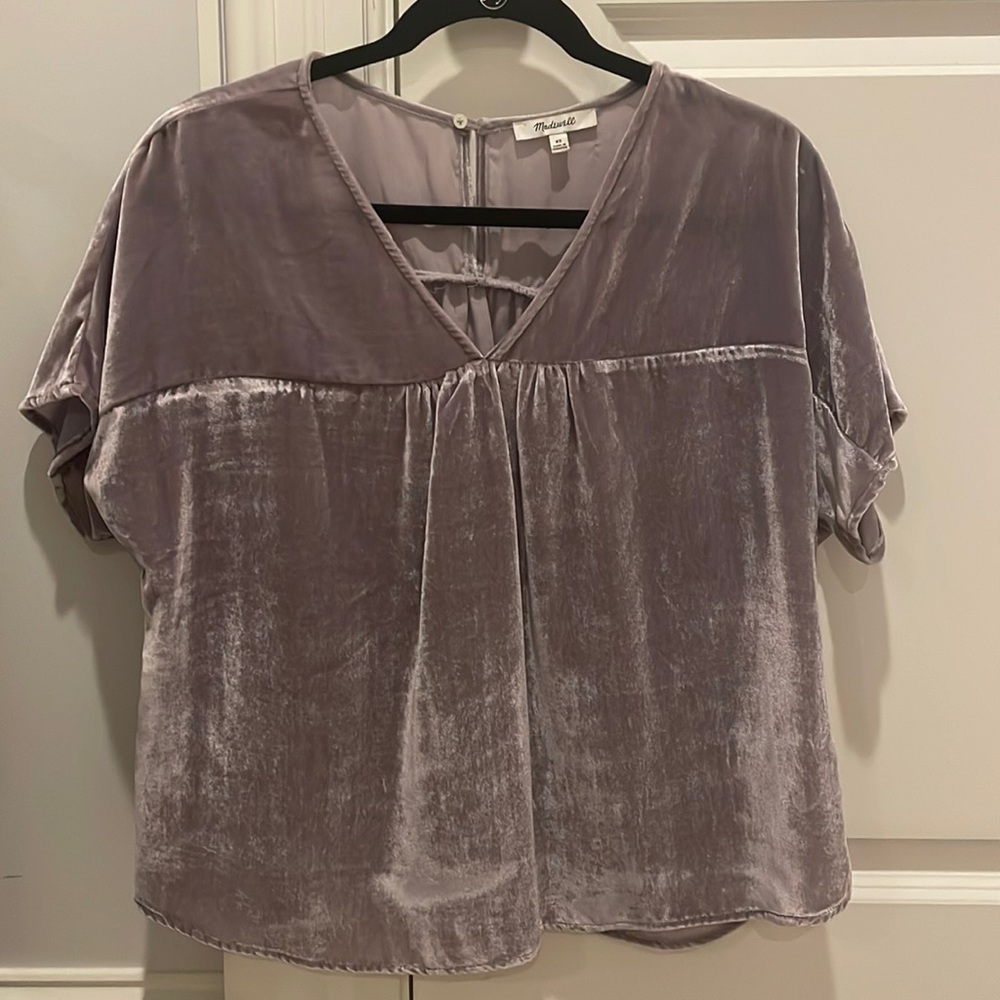 Madewell velvet shirt